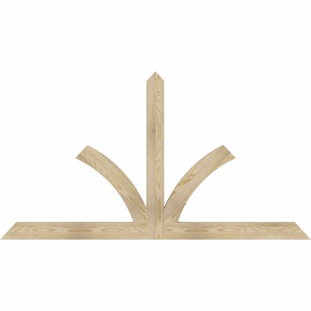 Ekena Millwork Richland Rough Sawn Timber Gable Bracket, Douglas Fir, 72"W x 39"H x 2"D x 4"F, 13/12 Pitch GBW072X39X0204RIC00RDF